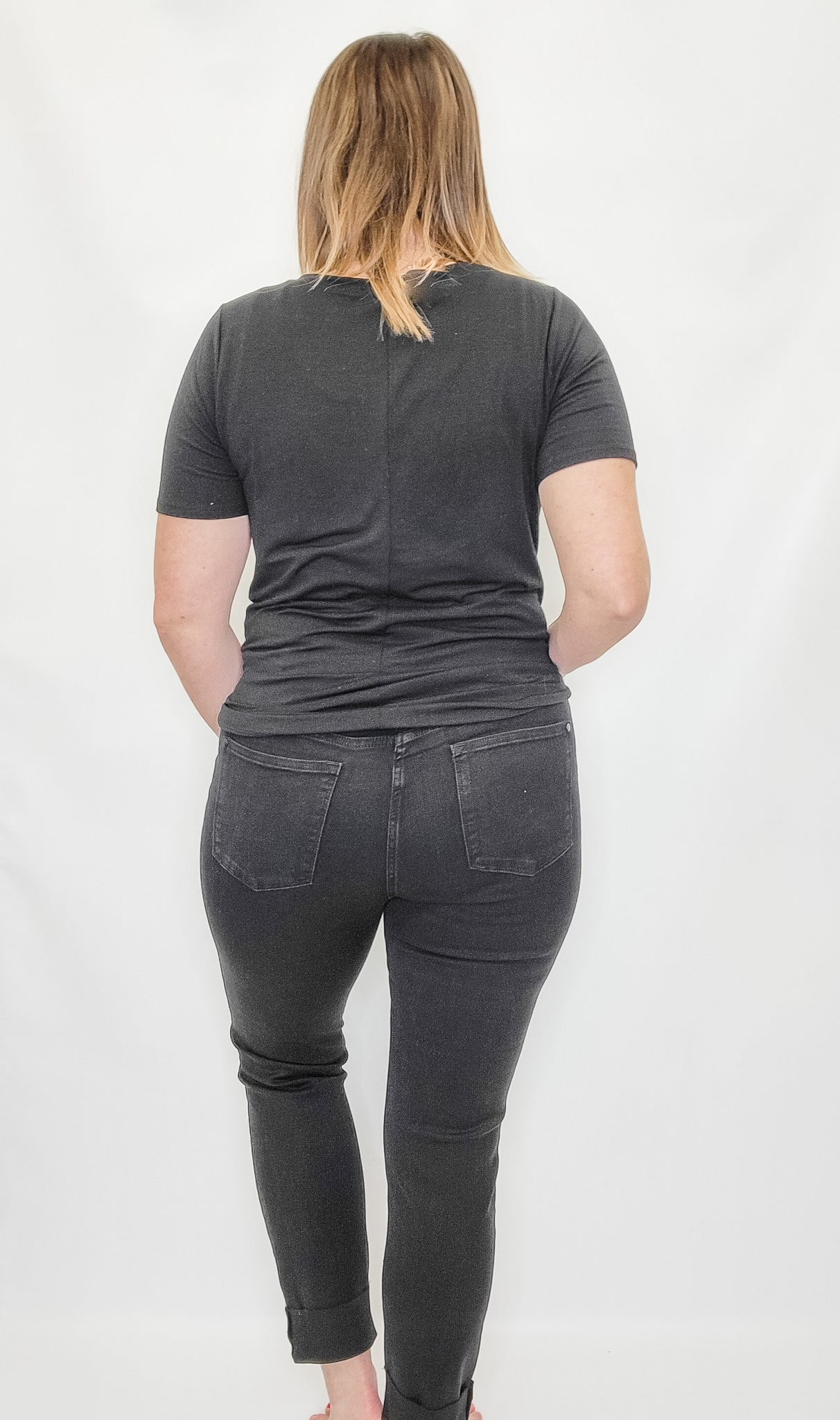 Judy Blue Black, Mid-Rise Destroyed Slim Fit - JB88137