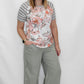 Tribal Bay Leaf Drawstring, Wide Leg Pants