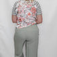 Tribal Bay Leaf Drawstring, Wide Leg Pants