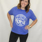 Hot Mess Moms Club Periwinkle Graphic Tee