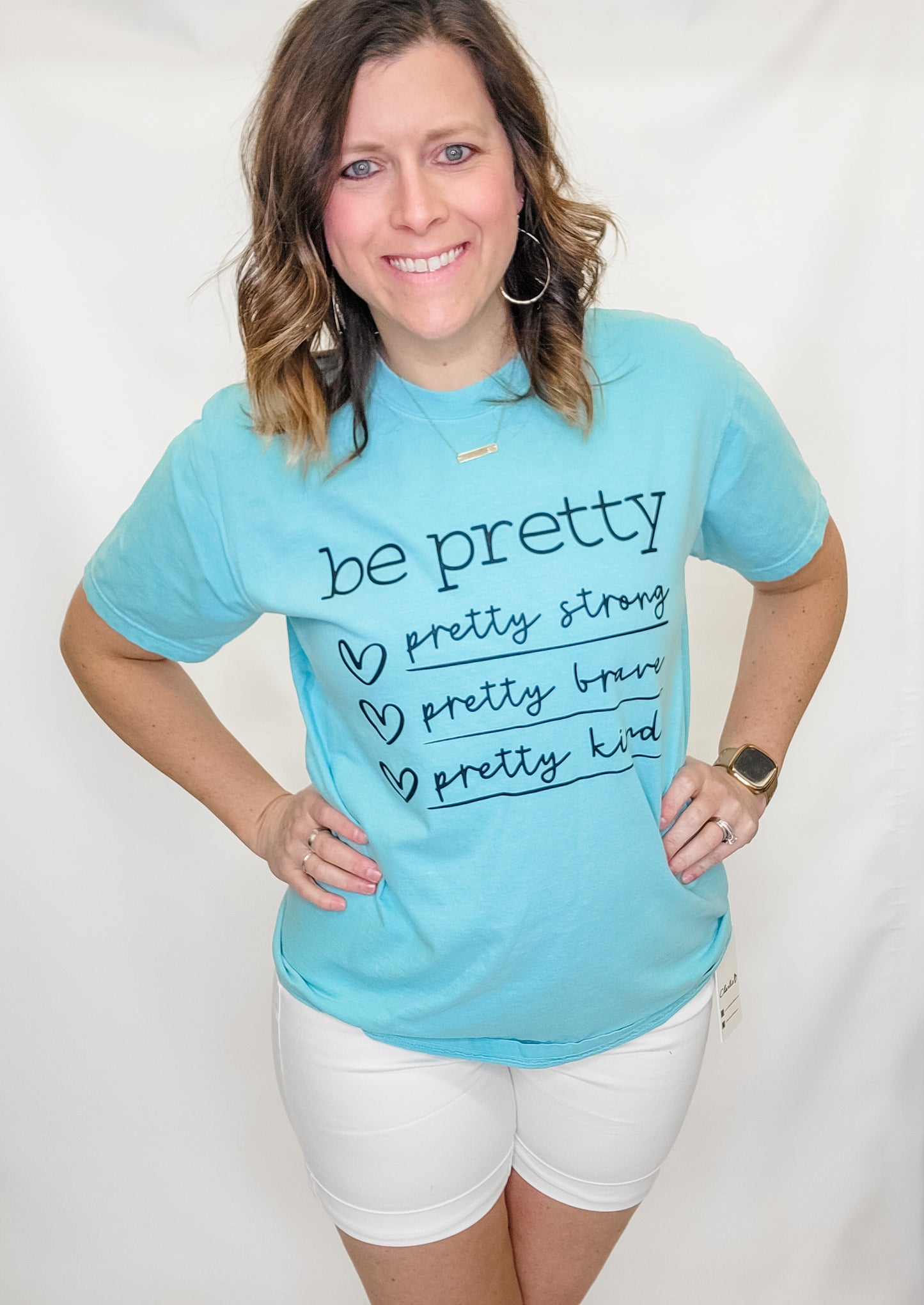 Be Pretty Chalky Mint Graphic Tee