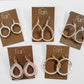 Two-Tone Metal Earrings - Variety
