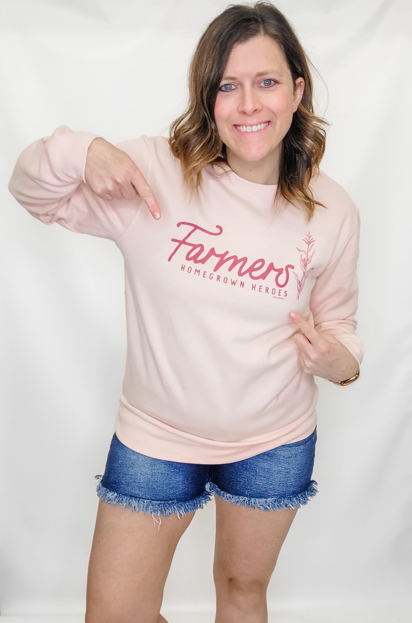Farmers Homegrown Heroes Pink Sweatshirt